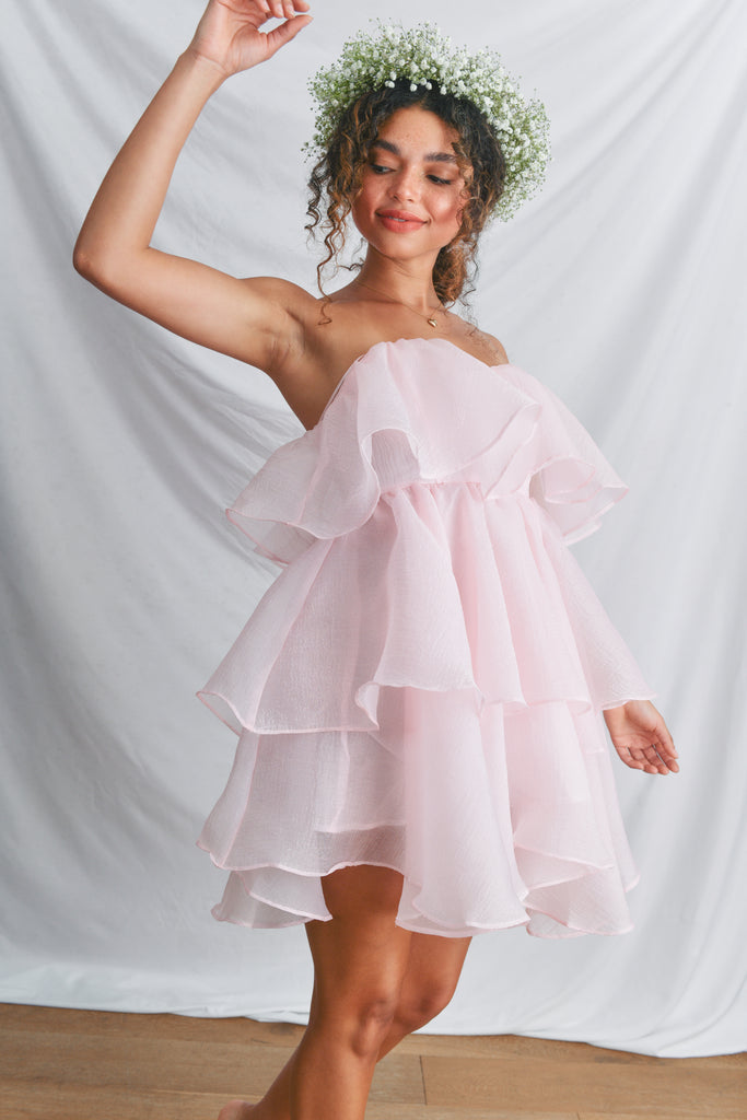 Shona joy willow ruffle mini dress top