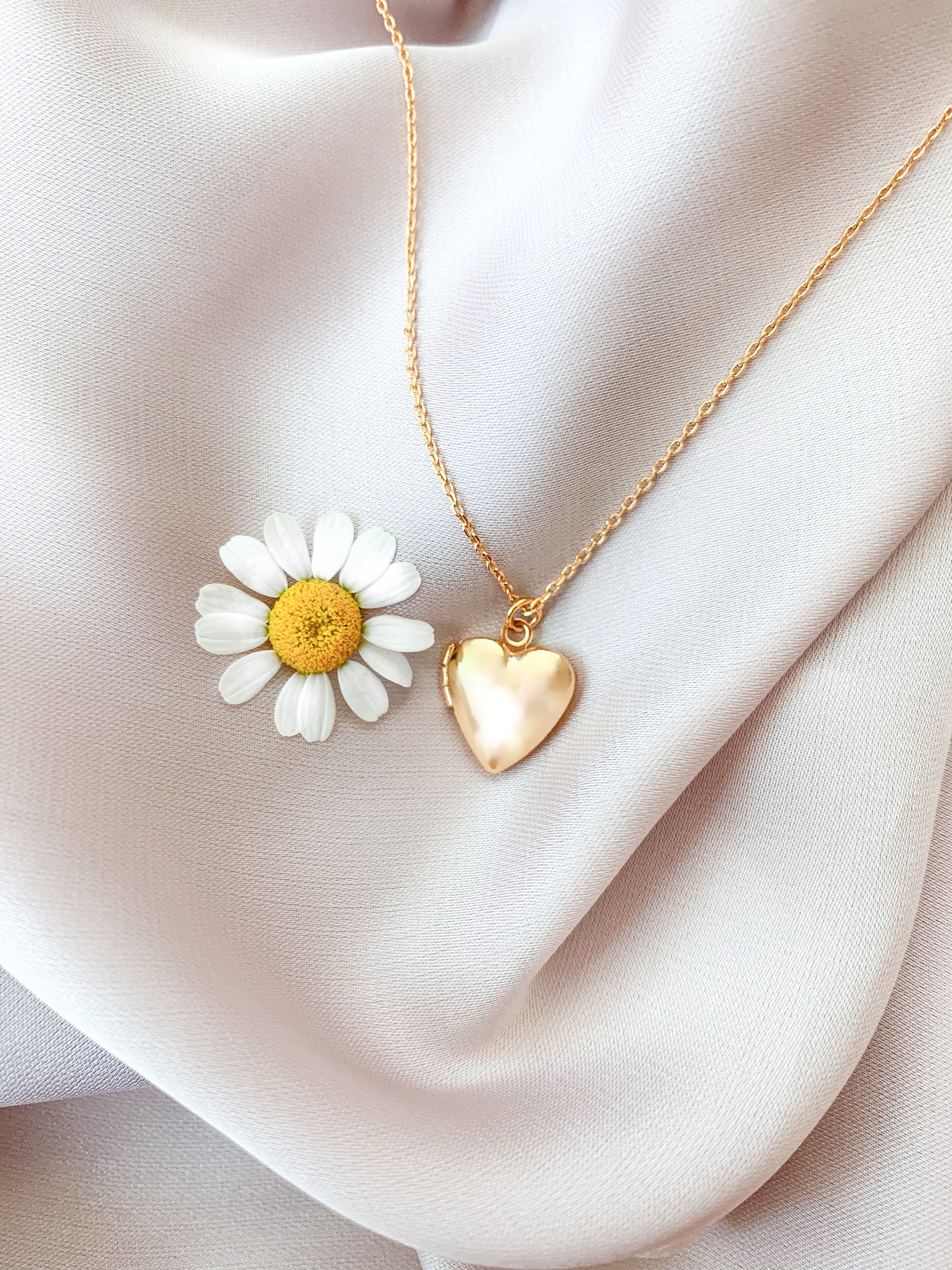 Gold Heart Shaped Locket Pendant